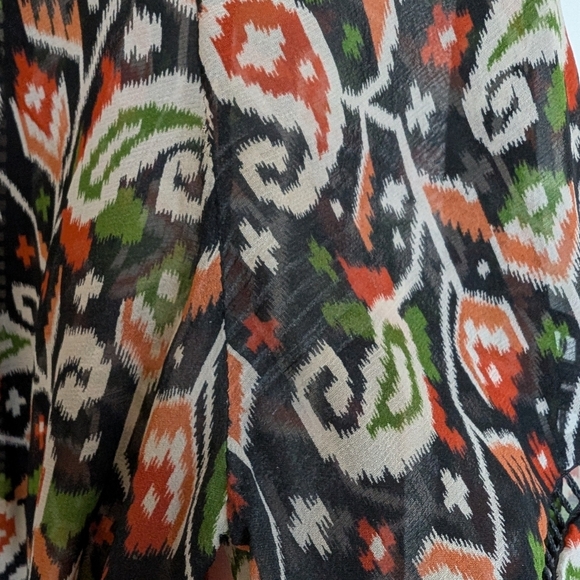 Veronica Beard Cabo Boho Paisley printed silk blouse sz 6 - Picture 8 of 10